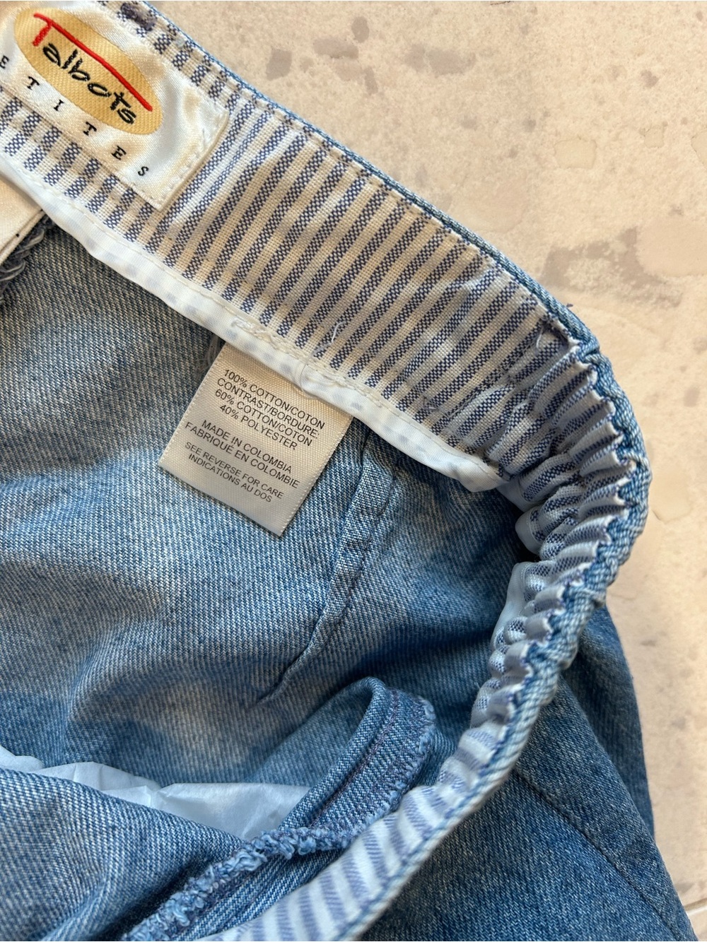 Talbots 90’s Vintage Pleated High-Waisted Cotton Denim Shorts - Picture 4 of 5